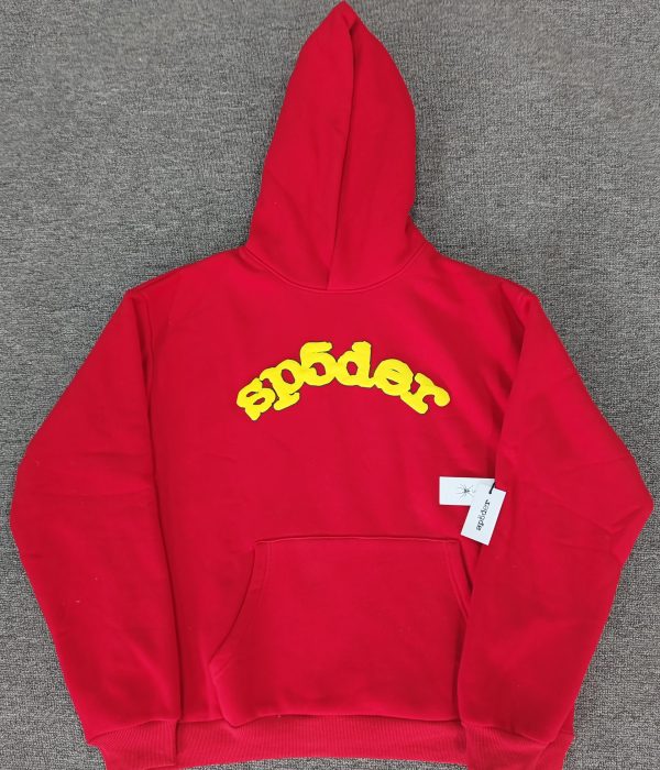 Sp5der hoodie-RED OG LOGO