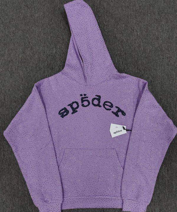 Sp5der hoodie-Light purple VVS