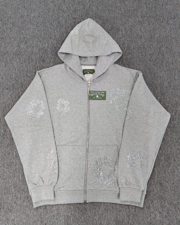 Denim tears zip up hoodie-DT1036