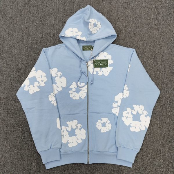 Denim tears zip up hoodie-DT1081