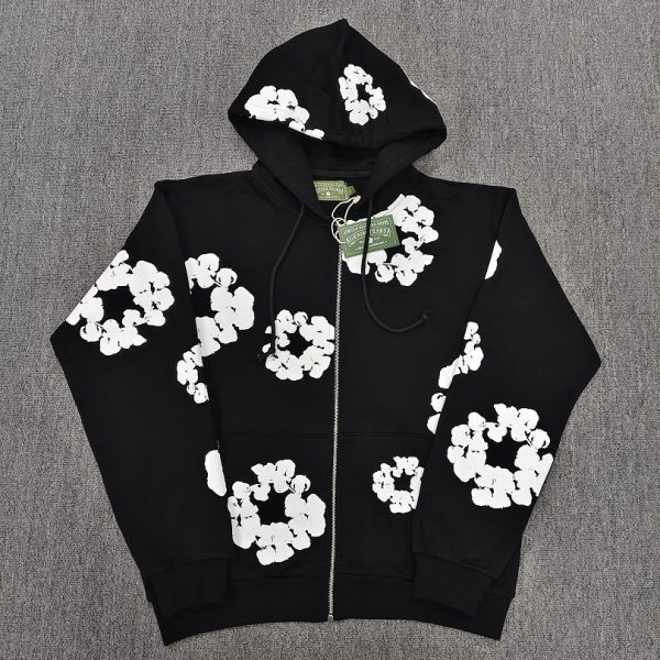 Denim tears zip up hoodie-DT1083